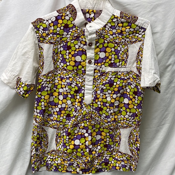 African inspired kenta cloth 2piece suit men sz M-L - Picture 3 of 8